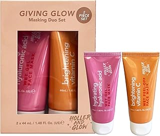 Holler And Glow Giving Glow Masking Duo, Drench Gel Face Mask, You're The Zest Peel-Off Facial, Hydrating Skin Gift, Brightening & Evening, Skin Plumping, Mother's Day Mom Skincare, 2 Piece Set